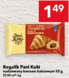 Rogalik nadziewany kremem kakaowym