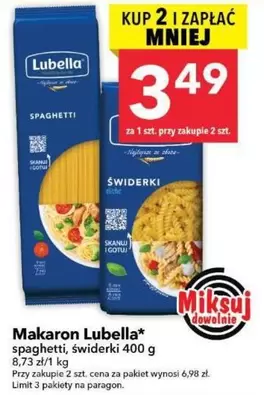 Makaron spaghetti, świderki
