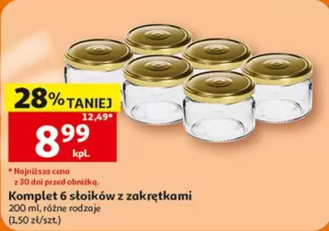 Komplet 6 słoików z zakrętkami