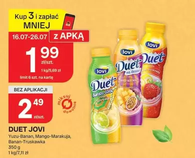 DUET JOVI Yuzu-Banan, Mango-Marakuja, Banan-Truskawka