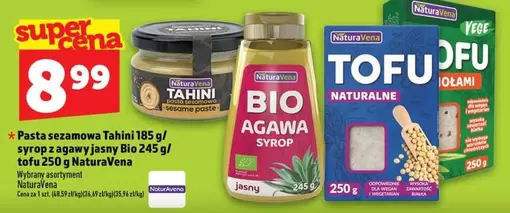 Pasta sezamowa Tahini / syrop z agawy Jasny Bio / tofu Naturalne