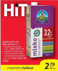 MLEKO UHT 3.2% BEZ LAKTOZY 1 L