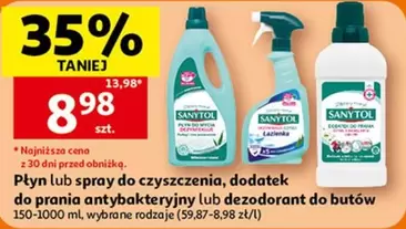 Płyn lub spray do czyszczenia, dodatek do prania antybakteryjny lub dezodorant do butów