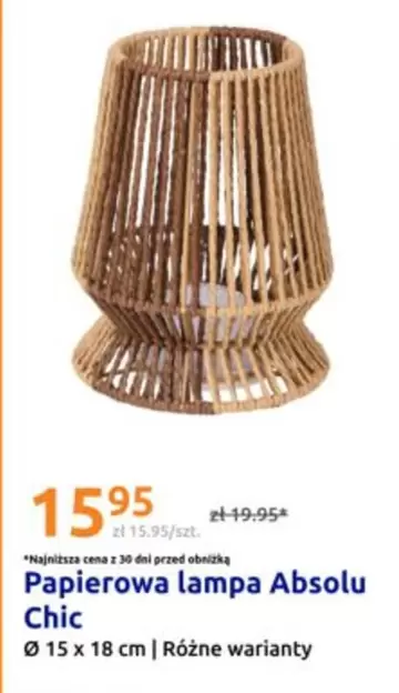 Papierowa lampa Absolu Chic