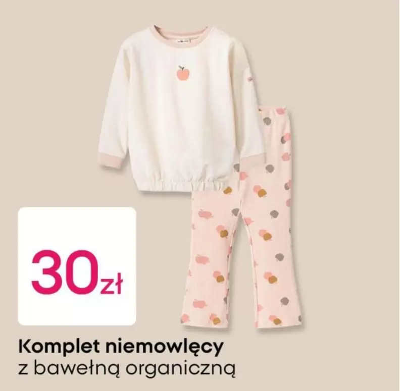 Komplet niemowlęcy z bawełną organiczną