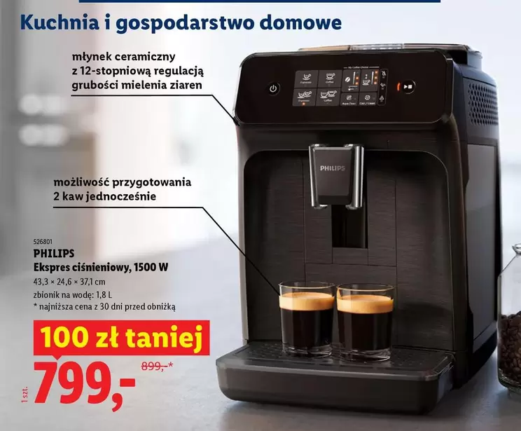 Philips - Ekspres ciśnieniowy, 1500 W