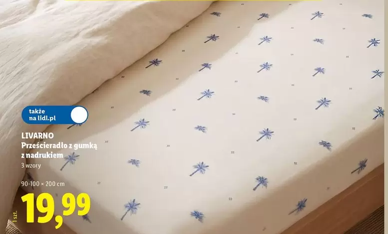 Prześcieradło z gumką z nadrukiem