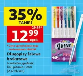 Mm - Długopisy żelowe brokatowe