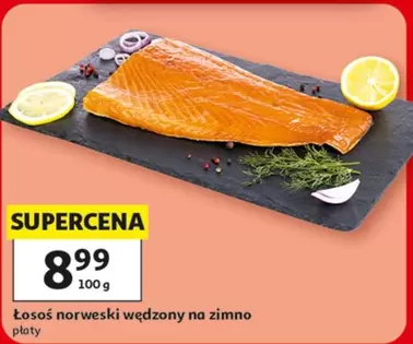 Łosoś norweski wędzony na zimno płaty