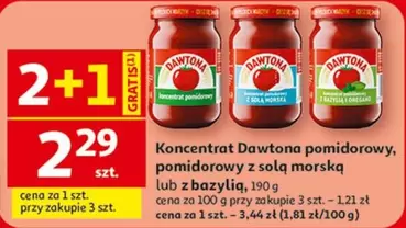 Koncentrat pomidorowy, pomidorowy z solą morską lub z bazylią
