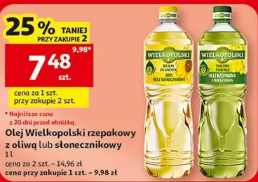 Olej Wielkopolski rzepakowy z oliwą lub słonecznikowy 1 l