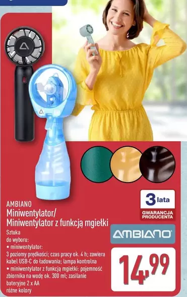 Ok - Miniwentylator z funkcją mgiełki
