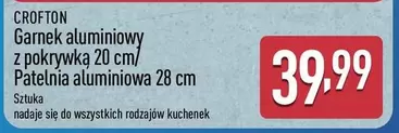 Garnek aluminiowy z pokrywką 20 cm / Patelnia aluminiowa 28 cm