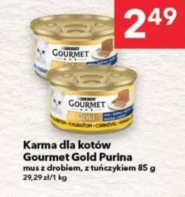 Karma dla kotów mus z drobiem, z tuńczykiem