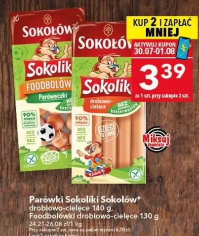 Parówki Sokoiki Sokołów