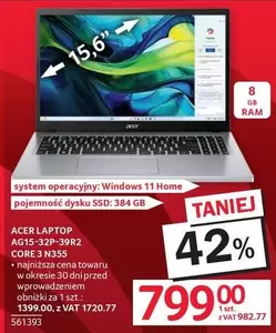 Acer - LAPTOP AG15-32P-39R2 CORE 3 N355