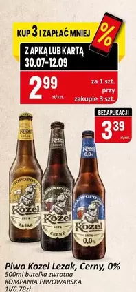 Piwo Kozel Lezak, Cerny, 0%