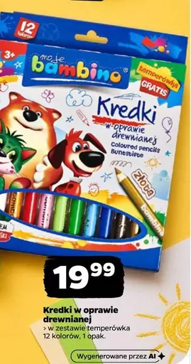 Kredki w oprawie drewnianej