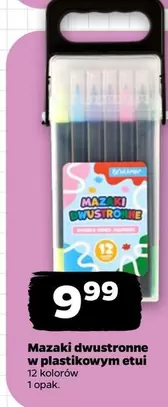 Mazaki dwustronne w plastikowym etui