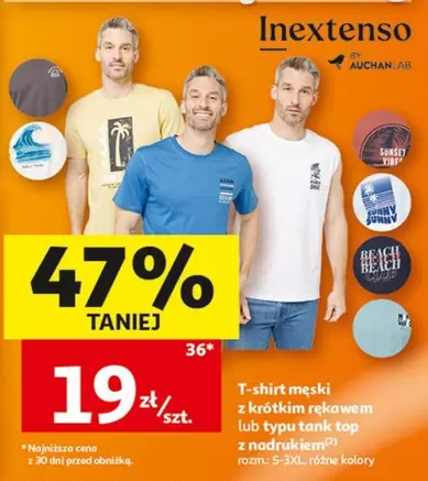 T-Shirt - T-shirt męski z krótkim rękawem lub typ tank top z nadrukiem