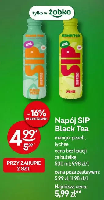 Black - Napój SIP Tea mango-peach, lychee
