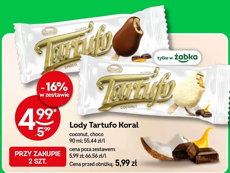 Lody Tartuffo Koral