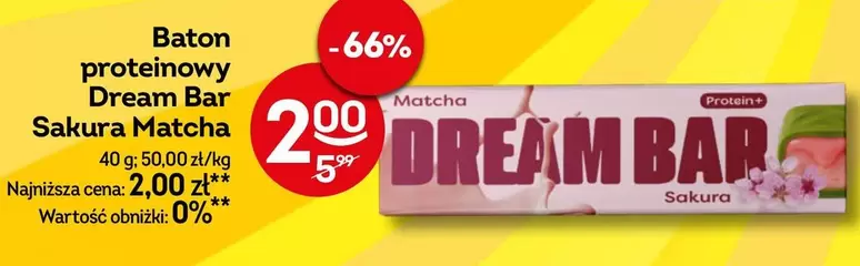 Bar - Baton proteinowy Dream Sakura Matcha