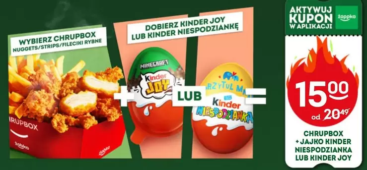 Minecraft - Chrupbox + Jajko Kinder Niespodzianka lub Kinder Joy