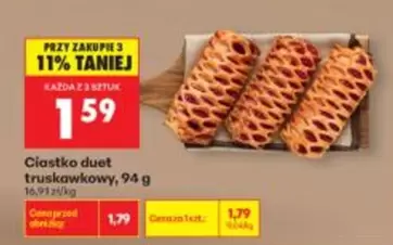 Ciastko duet truskawkowy