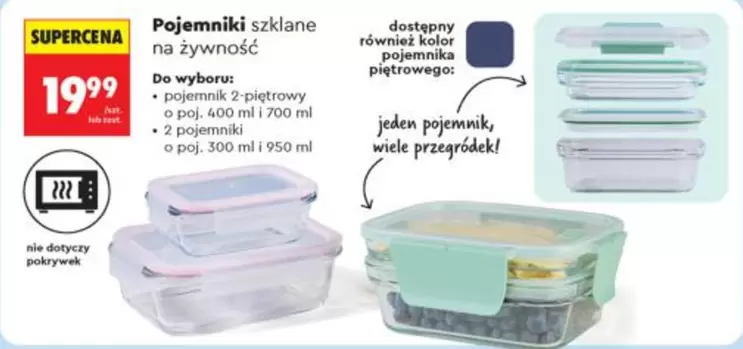 Kolor - Pojemniki szklane na żywność
