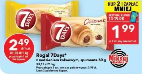 Rogal z nadzieniem kakaowym, spiumante