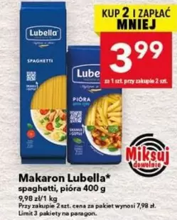 Makaron spaghetti, pióra