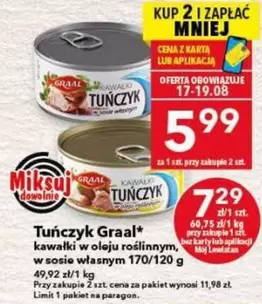 Tuńczyk kawałki w oleju roślinnym w sosie własnym