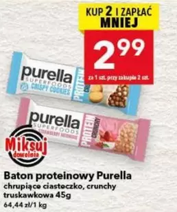 Baton proteinowy chrupiące ciastko, crunchy truskawkowa