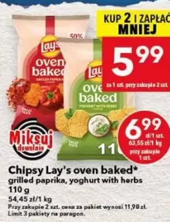 Lay'S - Chipsy Lay's oven baked grilled paprika, yoghurt with herbs