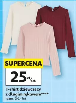 T-Shirt - T-shirt dziewczęcy z długim rękawem
