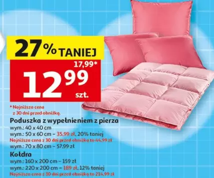 Poduszka z wypełnieniem z pierza