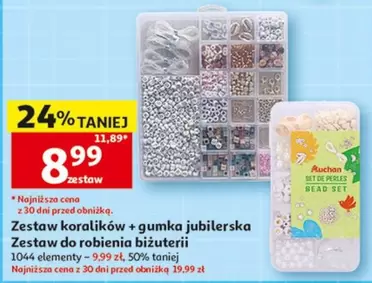 De - Zestaw koralików + gumka jubilerska Zestaw do robienia biżuterii