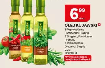Olej Kujawski z Papryką Ostro, Pomidorami i Bazylią, Z Oregano, Pomidorami i Cebulą, Z Rozmarynem, Oregano i Bazylią
