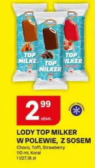 LODY TOP MILKER W POLEWIE, Z SOSEM