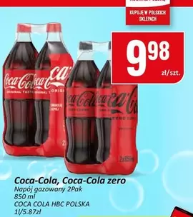 Coca Cola - Coca-Cola zero Napój gazowany 2Pak