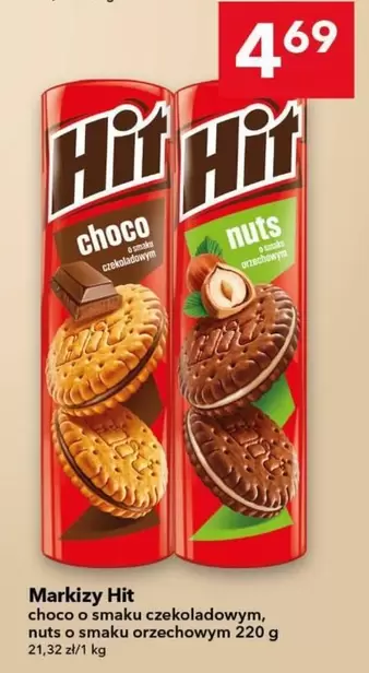 Hit choco o smaku czekoladowym, nuts o smaku orzechowym