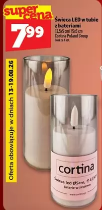 Świeca LED w tubie z bateriami
