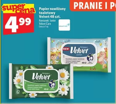 Aloe - Papier nawilżany toaletowy Velvet