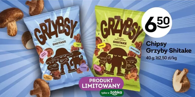 Chipsy Grzyby Shiitake