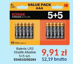 Baterie LR3 Xtralife Alkaline 5+5 szt. E04010200294