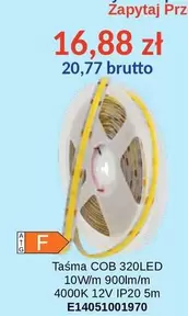 Taśma COB 320LED 10W/m 900lm/m 4000K 12V IP20 5m E14051001970