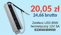 Zasilacz LED 60W hermetyczny 12V 5A E23040300550