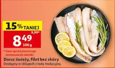 Dorsz świeży, filet bez skóry
