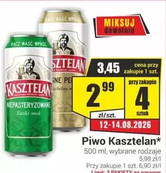 Piwo Kasztelan Niepasteryzowane